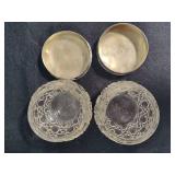 Trinket Boxes w/Sterling Lids + Lappas Crystal Trinket Boxes w/Sterling Lids + Lappas Crystal