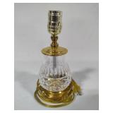 Brass & Crystal Small Side Lamp - No Shade Brass & Crystal Small Side Lamp - No Shade