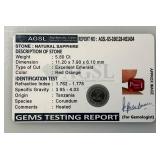 AGSL Labs Natural Sapphire 5.80 CT. Red Orange Excellent Emerald Cut (With Card) AGSL Labs Natural Sapphire 5.80 CT. Red Orange Excellent Emerald Cut (With Card)
