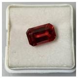 AGSL Labs Natural Sapphire 5.80 CT. Red Orange Excellent Emerald Cut (With Card) AGSL Labs Natural Sapphire 5.80 CT. Red Orange Excellent Emerald Cut (With Card)