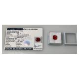 AGSL Labs Natural Sapphire 5.65 CT. Red Orange Excellent Chusion Cut (With Card) AGSL Labs Natural Sapphire 5.65 CT. Red Orange Excellent Chusion Cut (With Card)