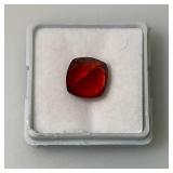 AGSL Labs Natural Sapphire 5.65 CT. Red Orange Excellent Chusion Cut (With Card) AGSL Labs Natural Sapphire 5.65 CT. Red Orange Excellent Chusion Cut (With Card)