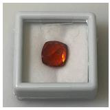 AGSL Labs Natural Sapphire 5.65 CT. Red Orange Excellent Chusion Cut (With Card) AGSL Labs Natural Sapphire 5.65 CT. Red Orange Excellent Chusion Cut (With Card)