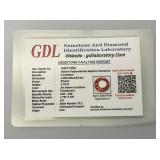 GDL Labs Natural Padparadscha Sapphire Gemstone Round .75 Ct. (With Card) GDL Labs Natural Padparadscha Sapphire Gemstone Round .75 Ct. (With Card)