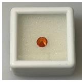 GDL Labs Natural Padparadscha Sapphire Gemstone Round .75 Ct. (With Card) GDL Labs Natural Padparadscha Sapphire Gemstone Round .75 Ct. (With Card)