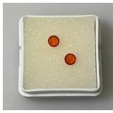 GDL Labs Natural Padparadscha Sapphire Gemstone Round .90 Ct. =/- For Two Pieces (With Card) GDL Labs Natural Padparadscha Sapphire Gemstone Round .90 Ct. =/- For Two Pieces (With Card)