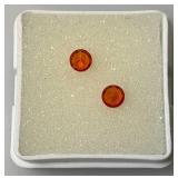 GDL Labs Natural Padparadscha Sapphire Gemstone Round .90 Ct. =/- For Two Pieces (With Card) GDL Labs Natural Padparadscha Sapphire Gemstone Round .90 Ct. =/- For Two Pieces (With Card)