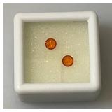 GDL Labs Natural Padparadscha Sapphire Gemstone Round .90 Ct. =/- For Two Pieces (With Card) GDL Labs Natural Padparadscha Sapphire Gemstone Round .90 Ct. =/- For Two Pieces (With Card)