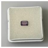 GDL Labs Natural Amethyst Gemstone Emerald Cut 1.00 Ct. (With Card) GDL Labs Natural Amethyst Gemstone Emerald Cut 1.00 Ct. (With Card)