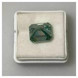 7.85 Ct. Lab Created VVS1 VividBlue Emerald Cut Massonite Gemstone (In Protective Case) 7.85 Ct. Lab Created VVS1 VividBlue Emerald Cut Massonite Gemstone (In Protective Case)