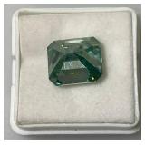 7.85 Ct. Lab Created VVS1 VividBlue Emerald Cut Massonite Gemstone (In Protective Case) 7.85 Ct. Lab Created VVS1 VividBlue Emerald Cut Massonite Gemstone (In Protective Case)
