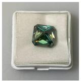 7.50 Ct. Lab Created VVS1 Vivid Blue Radiant Cut Massonite Gemstone (In Protective Case) 7.50 Ct. Lab Created VVS1 Vivid Blue Radiant Cut Massonite Gemstone (In Protective Case)