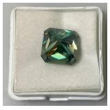 7.50 Ct. Lab Created VVS1 Vivid Blue Radiant Cut Massonite Gemstone (In Protective Case) 7.50 Ct. Lab Created VVS1 Vivid Blue Radiant Cut Massonite Gemstone (In Protective Case)