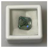 7.50 Ct. Lab Created VVS1 Vivid Blue Radiant Cut Massonite Gemstone (In Protective Case) 7.50 Ct. Lab Created VVS1 Vivid Blue Radiant Cut Massonite Gemstone (In Protective Case)
