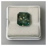 6.55 Ct. Lab Created VVS1 Vivid Blue Radiant Cut Massonite Gemstone (In Protective Case) 6.55 Ct. Lab Created VVS1 Vivid Blue Radiant Cut Massonite Gemstone (In Protective Case)