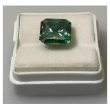 6.55 Ct. Lab Created VVS1 Vivid Blue Radiant Cut Massonite Gemstone (In Protective Case) 6.55 Ct. Lab Created VVS1 Vivid Blue Radiant Cut Massonite Gemstone (In Protective Case)