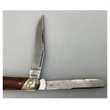 Vintage Rough Ryder Double Bladed Pocket Knife With Red Bone handle Vintage Rough Ryder Double Bladed Pocket Knife With Red Bone handle