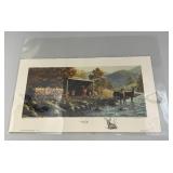 Pencil Signed FRANK MITTELSTADT 64/144 Limited Edition Print 'Jacob's Wagon' 14 1/2' x 26' Unframed Pencil Signed FRANK MITTELSTADT 64/144 Limited Edition Print 'Jacob's Wagon' 14 1/2' x 26' Unframed