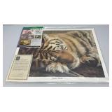 Unframed GAIL ADAMS 'Sleepin' Beauty' Tiger Print With COA 23' x 29' Unframed GAIL ADAMS 'Sleepin' Beauty' Tiger Print With COA 23' x 29'