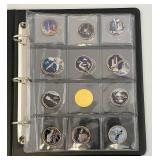 Album Of Collectible Enameled Kennedy Half Dollars The American Space Coin Collection In Album Uncirculated Album Of Collectible Enameled Kennedy Half Dollars The American Space Coin Collection In Album Uncirculated