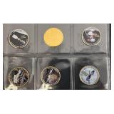 Album Of Collectible Enameled Kennedy Half Dollars The American Space Coin Collection In Album Uncirculated Album Of Collectible Enameled Kennedy Half Dollars The American Space Coin Collection In Album Uncirculated