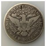 1899 Silver Barber Half Dollar In Lighted Case 1899 Silver Barber Half Dollar In Lighted Case