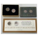 Misc. Indian Head Pennies In Protective Cases Misc. Indian Head Pennies In Protective Cases