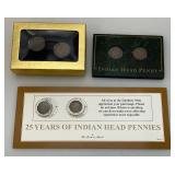 Misc. Indian Head Pennies In Protective Cases Misc. Indian Head Pennies In Protective Cases
