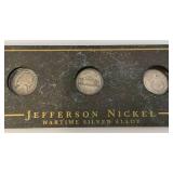 Misc. Silver Coins Including Barber Dimes And Jefferson Nickels Both In Protective Holder Misc. Silver Coins Including Barber Dimes And Jefferson Nickels Both In Protective Holder