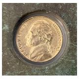 Misc. Silver Coins Including Barber Quarter And Jefferson Nickels Both In Protective Holder Misc. Silver Coins Including Barber Quarter And Jefferson Nickels Both In Protective Holder