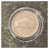 Misc. Silver Coins Including Barber Quarter And Jefferson Nickels Both In Protective Holder Misc. Silver Coins Including Barber Quarter And Jefferson Nickels Both In Protective Holder