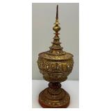 EST. $175.00 - $600.00 Burmese Guilded Offering Vessel From Berma (Repaired) 22' EST. $175.00 - $600.00 Burmese Guilded Offering Vessel From Berma (Repaired) 22'