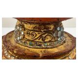 EST. $175.00 - $600.00 Burmese Guilded Offering Vessel From Berma (Repaired) 22' EST. $175.00 - $600.00 Burmese Guilded Offering Vessel From Berma (Repaired) 22'