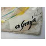 RARE Vintage Ted De Grazia 'Los Ninos' Silk Scarf By Echo 26 1/2' x 26 1/2' RARE Vintage Ted De Grazia 'Los Ninos' Silk Scarf By Echo 26 1/2' x 26 1/2'