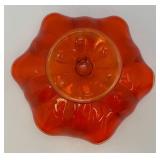 Mid Century Amberina Dish By Viking Glass Mid Century Amberina Dish By Viking Glass