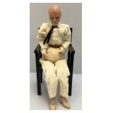 Vintage Hand Crafted Wax Grandma And Grandpa Figurines 14' Vintage Hand Crafted Wax Grandma And Grandpa Figurines 14'