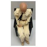 Vintage Hand Crafted Wax Grandma And Grandpa Figurines 14' Vintage Hand Crafted Wax Grandma And Grandpa Figurines 14'