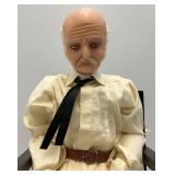 Vintage Hand Crafted Wax Grandma And Grandpa Figurines 14' Vintage Hand Crafted Wax Grandma And Grandpa Figurines 14'