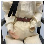 Vintage Hand Crafted Wax Grandma And Grandpa Figurines 14' Vintage Hand Crafted Wax Grandma And Grandpa Figurines 14'