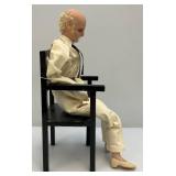 Vintage Hand Crafted Wax Grandma And Grandpa Figurines 14' Vintage Hand Crafted Wax Grandma And Grandpa Figurines 14'