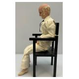 Vintage Hand Crafted Wax Grandma And Grandpa Figurines 14' Vintage Hand Crafted Wax Grandma And Grandpa Figurines 14'