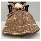 Vintage Hand Crafted Wax Grandma And Grandpa Figurines 14' Vintage Hand Crafted Wax Grandma And Grandpa Figurines 14'