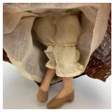 Vintage Hand Crafted Wax Grandma And Grandpa Figurines 14' Vintage Hand Crafted Wax Grandma And Grandpa Figurines 14'