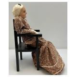 Vintage Hand Crafted Wax Grandma And Grandpa Figurines 14' Vintage Hand Crafted Wax Grandma And Grandpa Figurines 14'