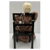 Vintage Hand Crafted Wax Grandma And Grandpa Figurines 14' Vintage Hand Crafted Wax Grandma And Grandpa Figurines 14'