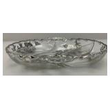 Vintage Silver Overlay Fostoria Century 3 Part Divided Relish Dish & Gravy Boat With Spoon Vintage Silver Overlay Fostoria Century 3 Part Divided Relish Dish & Gravy Boat With Spoon