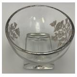 Vintage Silver Overlay Fostoria Century 3 Part Divided Relish Dish & Gravy Boat With Spoon Vintage Silver Overlay Fostoria Century 3 Part Divided Relish Dish & Gravy Boat With Spoon