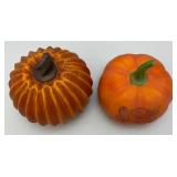 Group Of Resin And Ceramic Pumpkins Group Of Resin And Ceramic Pumpkins