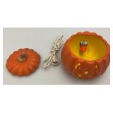Group Of Resin And Ceramic Pumpkins Group Of Resin And Ceramic Pumpkins