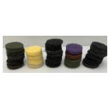 Large Group Of 3' Scrub Pads & Roll Of Plastic Drop Cloth Large Group Of 3' Scrub Pads & Roll Of Plastic Drop Cloth